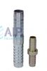 Zinc Plated Steel Barbed Hose Connector  1/2 - 4