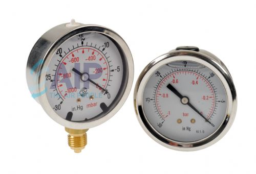 Vacuum gauges 50, 63, 100mm dial