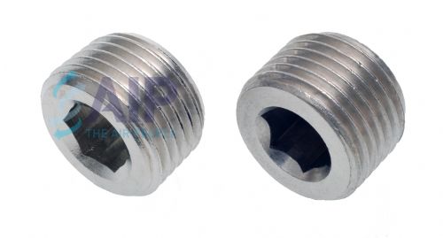 Plug Nickel Plated Brass Int Hex 1/8