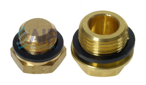 Legris Brass Hex Male Plug M5 - 1/2