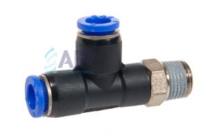 Push In Male Stud Run Tee BSPT & Metric 4 - 12mm