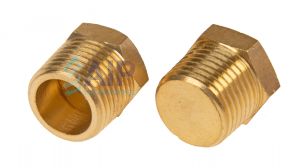 Threaded plug hex head brass BSPT & NPT