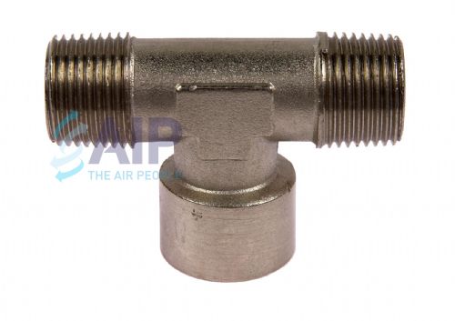 Nickel Plated Brass Centre Leg Female BSP Tee