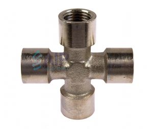 Nickel Plated Brass Female BSP Equal Cross 