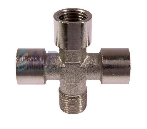 Nickel Plated Brass Male/Female BSP Equal Cross 