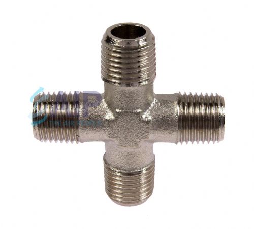 Nickel Plated Brass Male BSP Equal Cross 