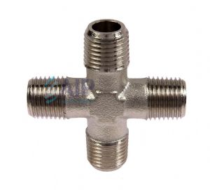 Nickel Plated Brass Male BSP Equal Cross 