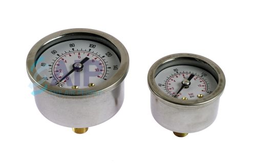 Pressure/Vacuum gauge Stainless steel case dry