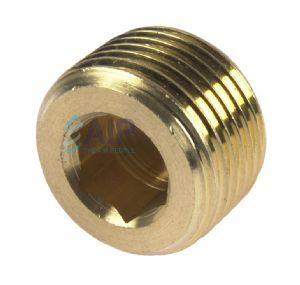 Plug Brass Internal Hex 1/8